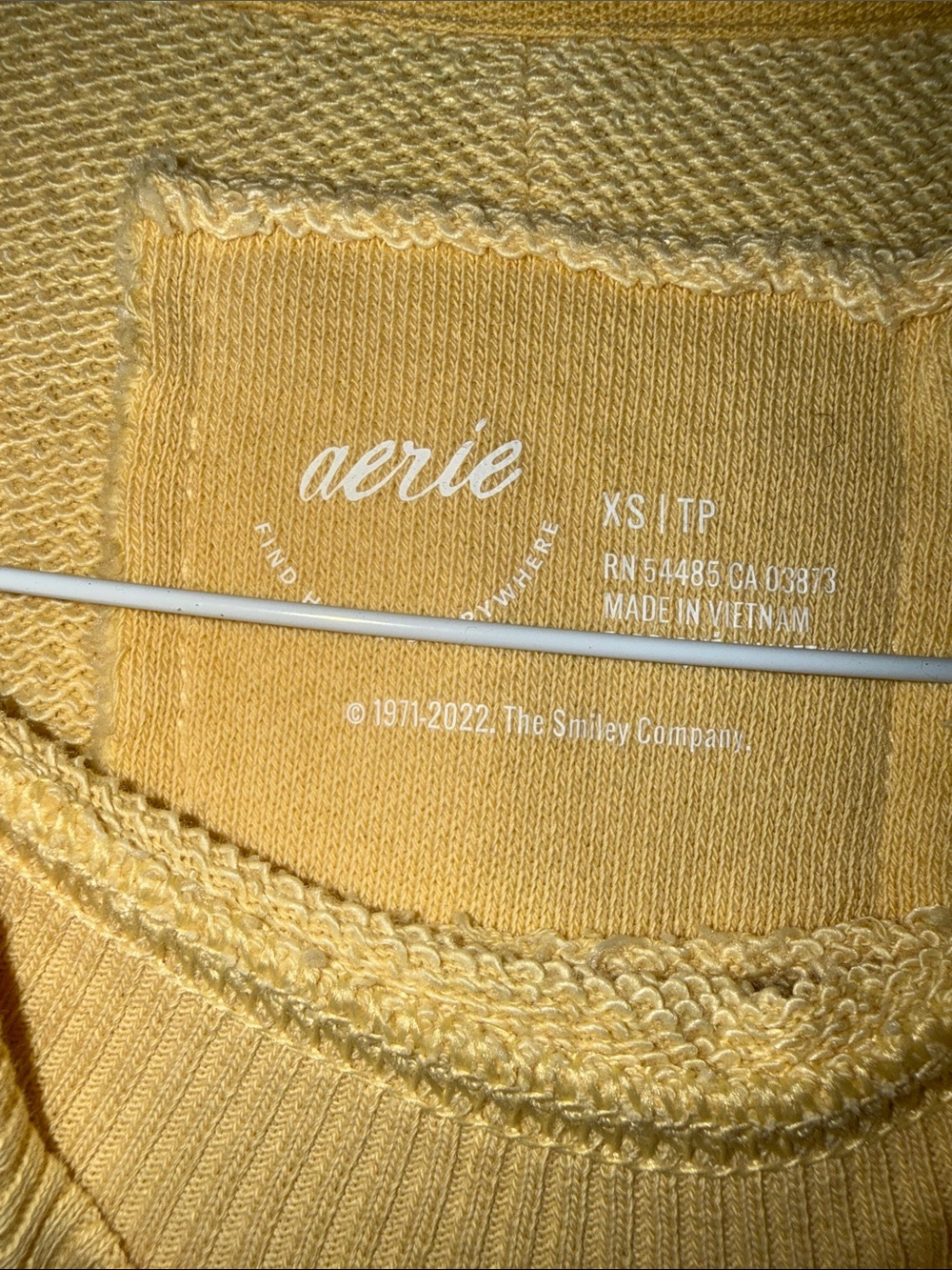 aerie Yellow Crewneck Smiley Pullover - Picture 7 of 7